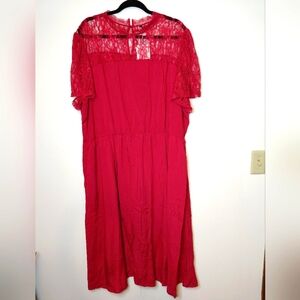 🔥 NWT BloomChic Red High Neck Dress – Size 22/24 🔥